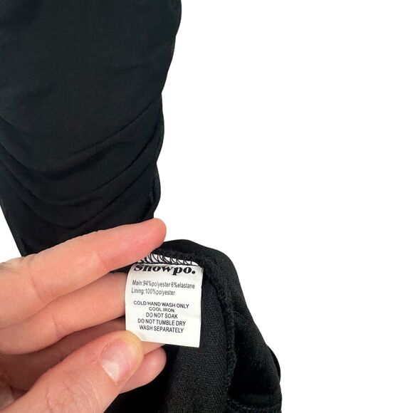 Showpo Coming For You Dress Black Mesh Midi Cocktail Party NWT Womens UK 10 US 6 - Picture 6 of 7